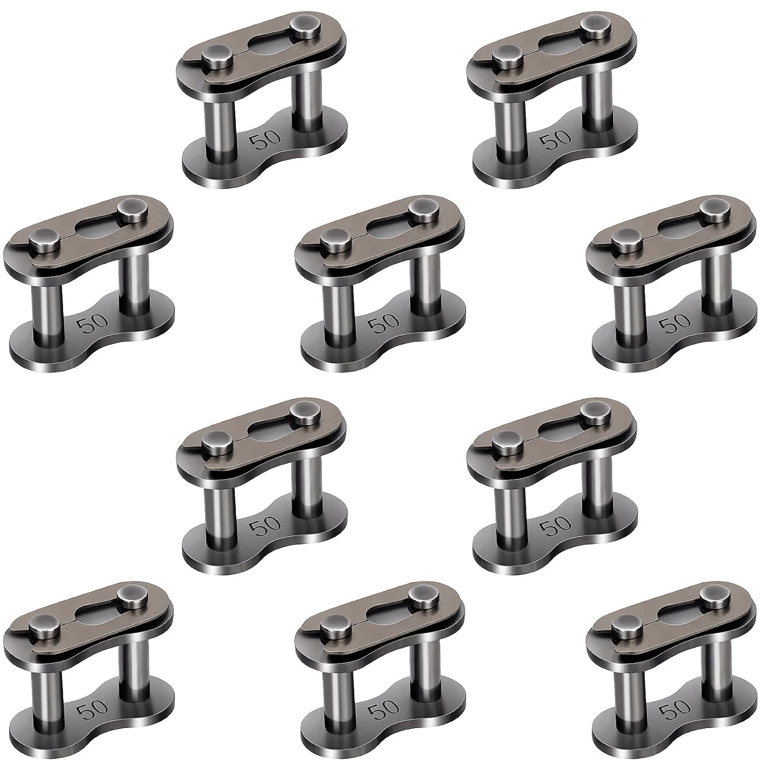 5 Pack #60 Roller Chain Connecting Links, Master Connector Link for Agricultural Machine, Tractors