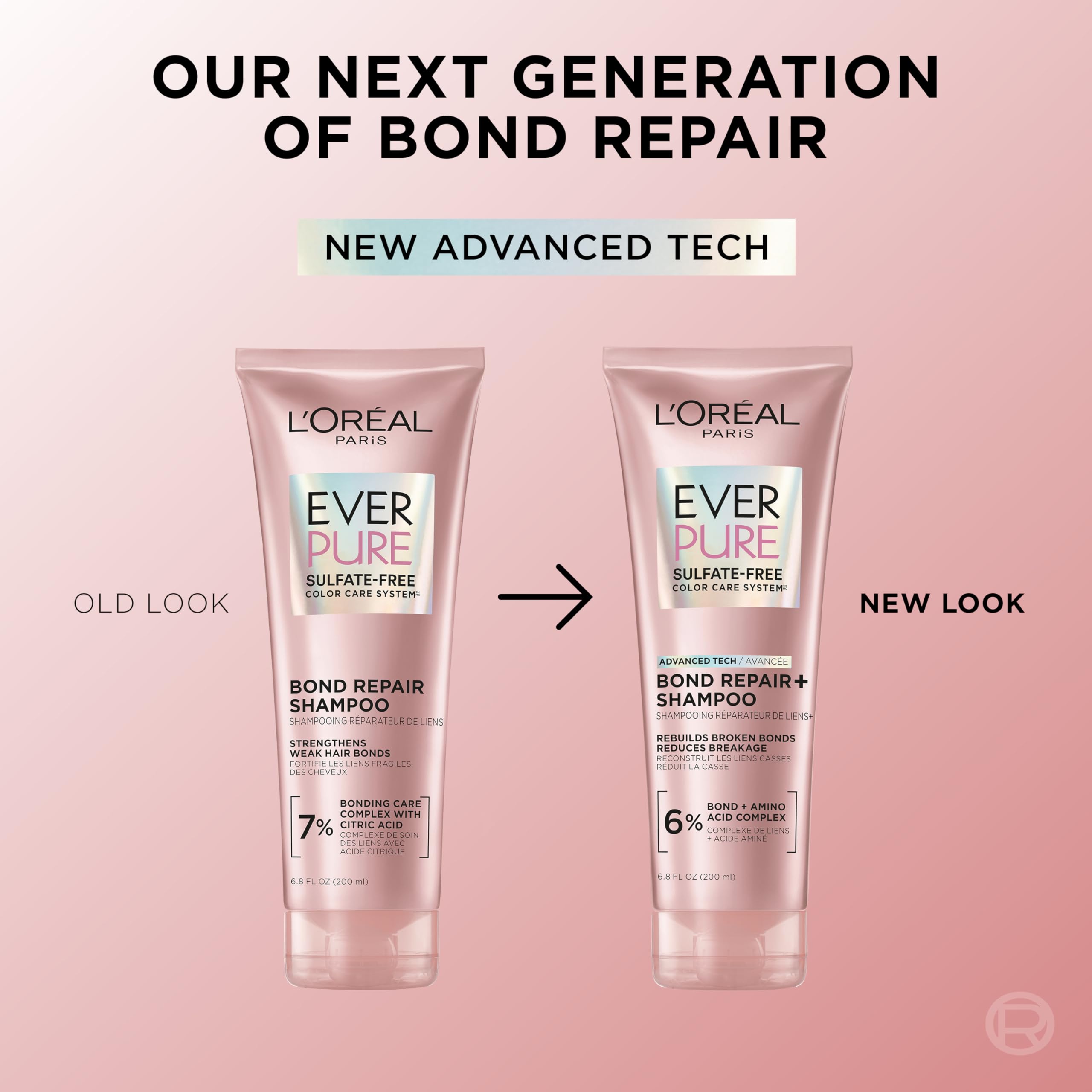 L'Oreal Paris EverPure Sulfate-Free Vegan Hair Care Kit - Shampoo and Conditioner to Strengthen and Repair Hair Bonds (Packaging May Vary)