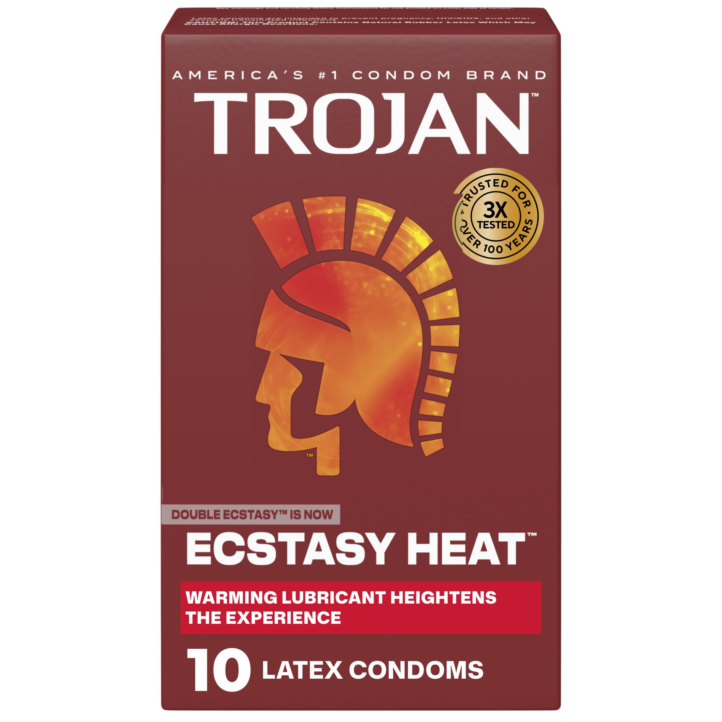 Trojan Double Ecstasy Lubricated Condoms - 10 Count-picture-26