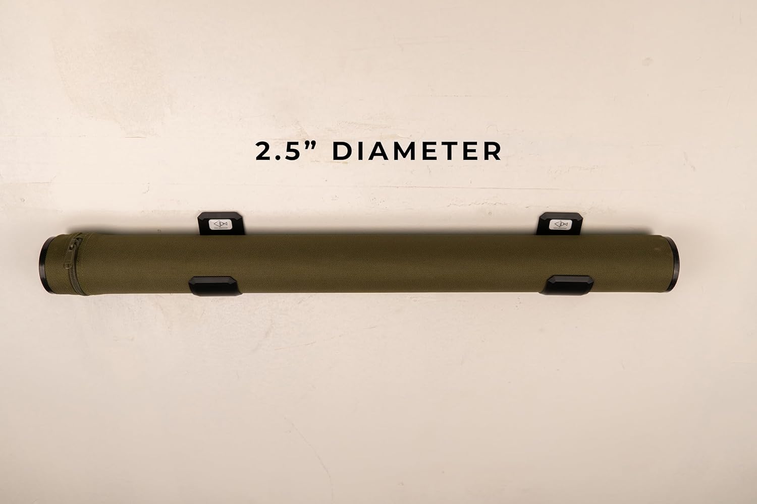 Fly Rod Tube Holder – Single Wall Mount – Holds 1 Fly Rod Tube – Fits 2" & 2.5" Tubes – Made in USA