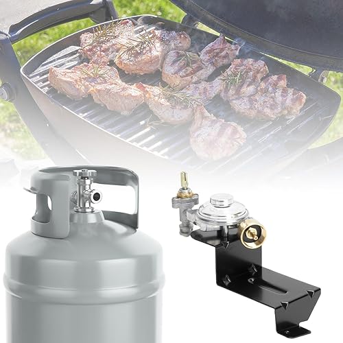 Miniatura 3 de 64866 Reemplazo del conjunto de válvula y regulador para Weber Q1000 1200, regulador de válvula de parrilla para Weber 51210001 51200001 51190001