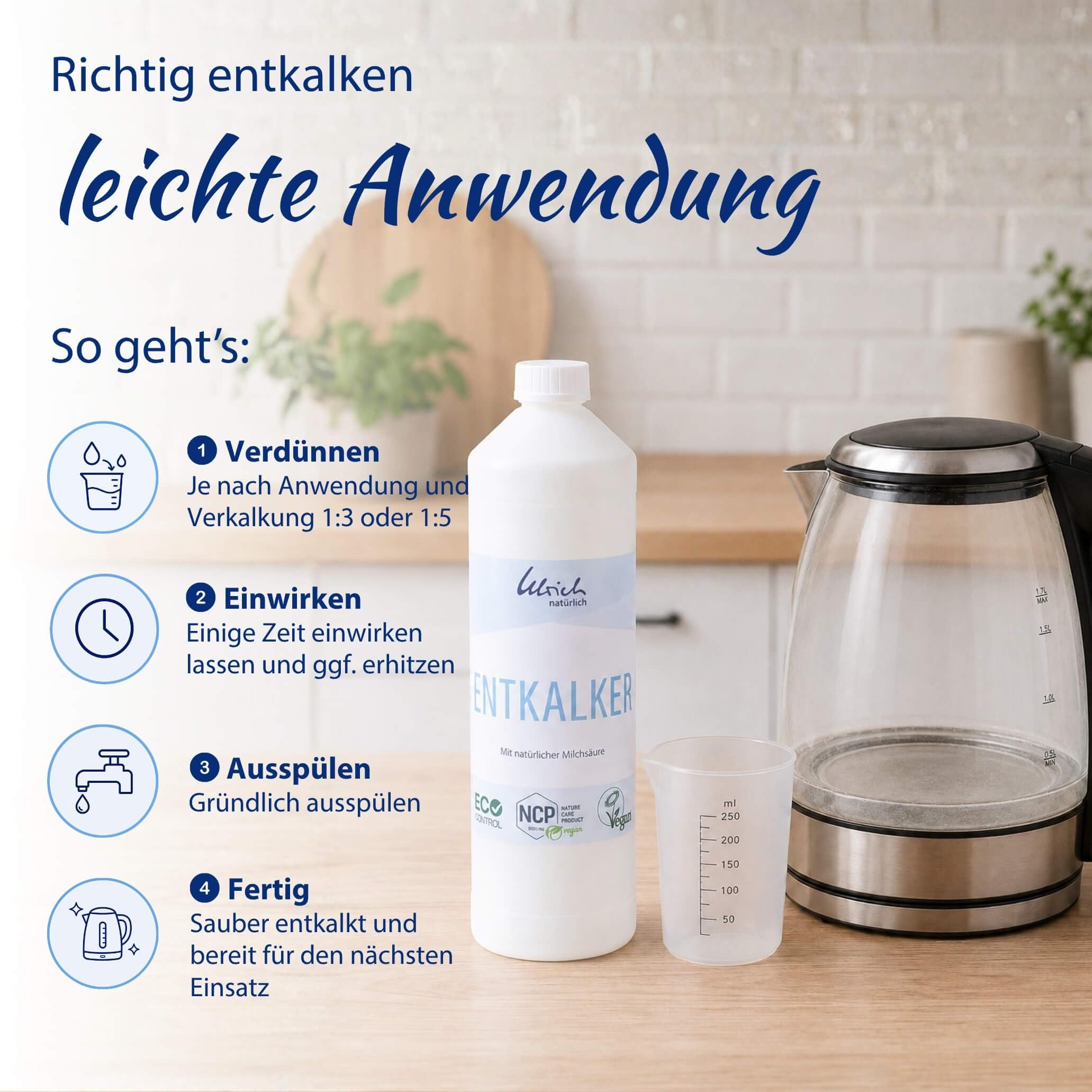 Ulrich Natürlich Entkalker 5 L Milchsäure, NCP-vegan