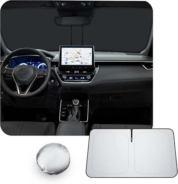 [Ulepszenie] CDEFG Kompatybilne z Toyota Corolla Cross Hybrid XG10 2021-2025 2026 Pokrywy ochronne przeciwsłoneczne Przednia osłona na szybę Parasol przedni na szybę Blokada przednia na szybę
