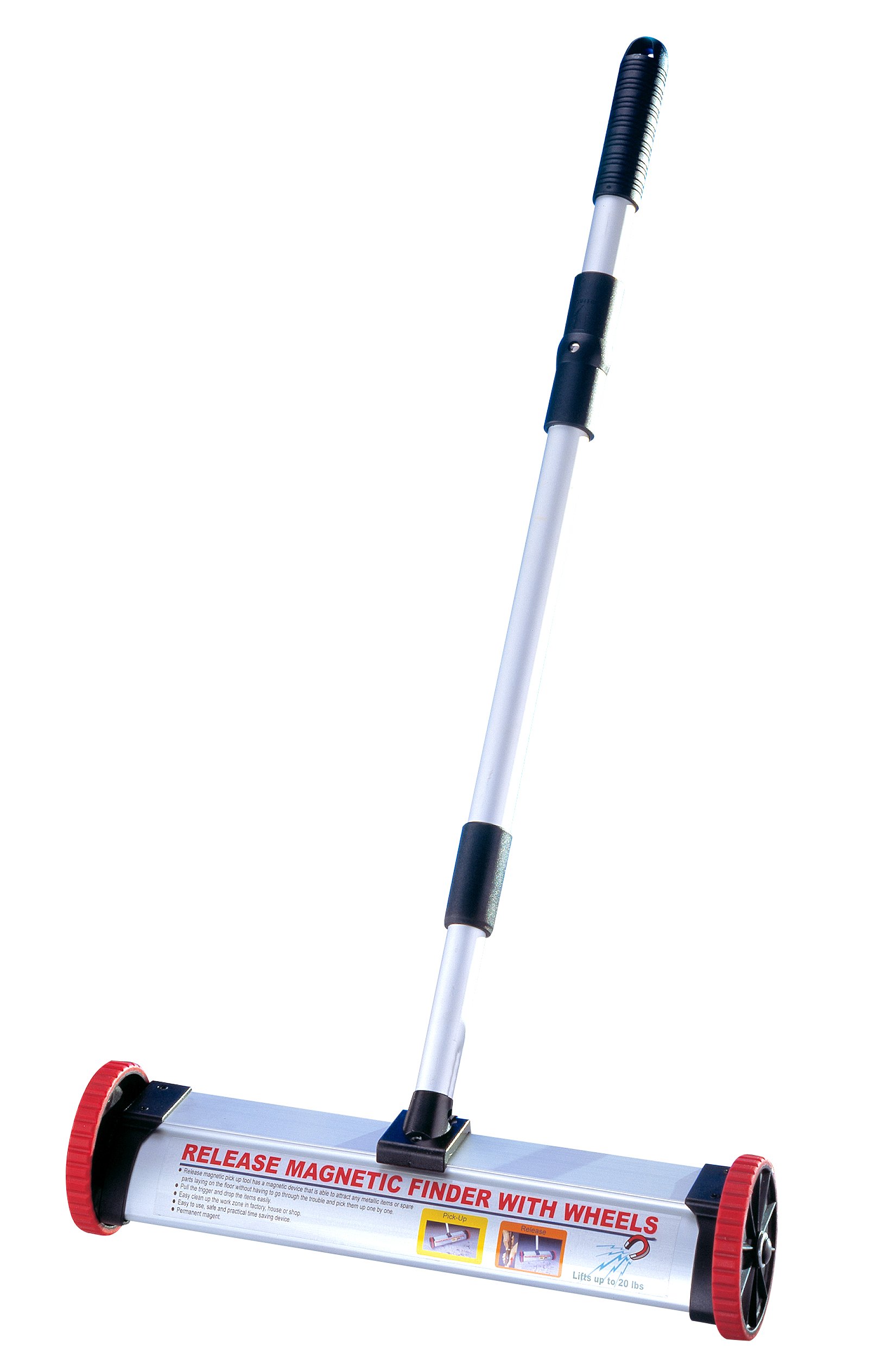 Air Foxx AFZ-MAG0105 Light Weight Aluminum Magnetic Metal Finder Tool with Quick Release and Roller Wheels