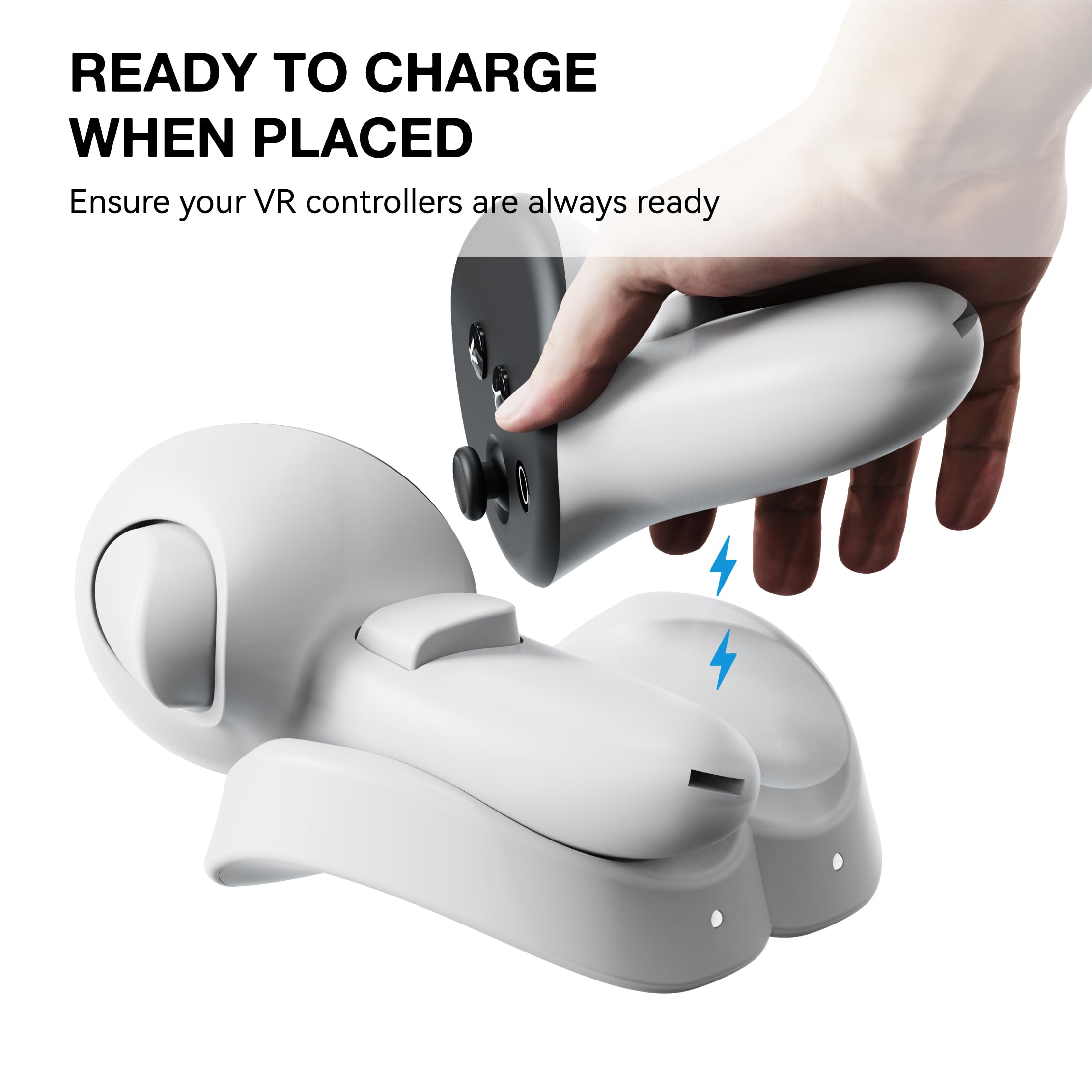 APEXINNO Controller Charging dock for Meta Quest 3, Accessories, Docking Station for Oculus Quest 3, Controller Charger with 2 Rechargable Batteries — view 2
