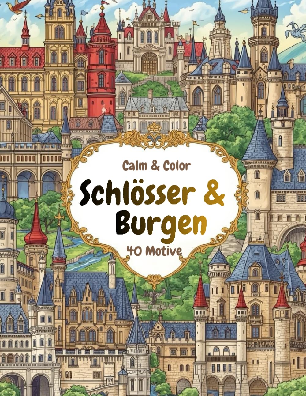 Calm & Color - Schlösser und Burgen: 40 Motive zum Ausmalen und Entspannen