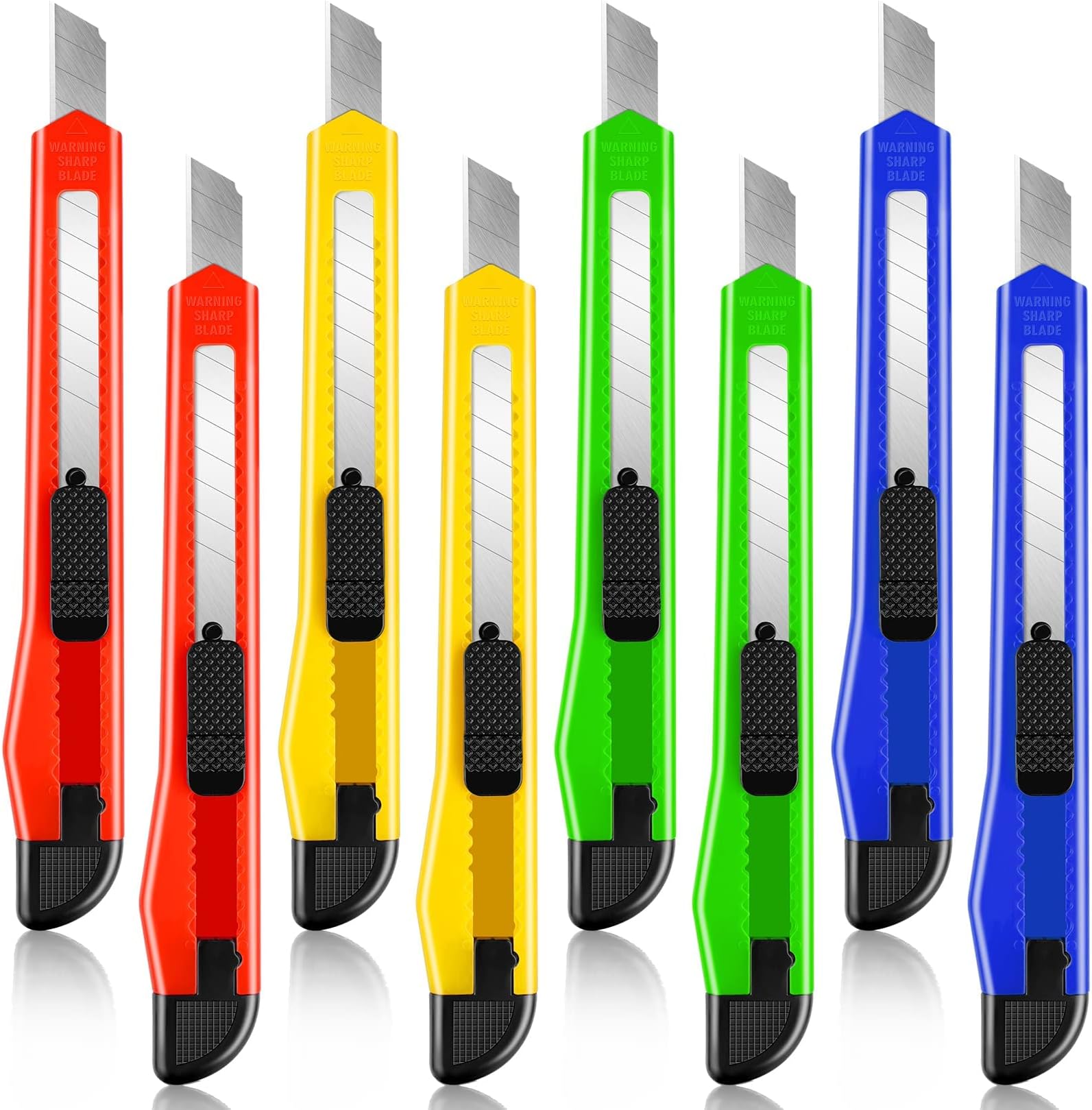 TIFICAL 4 Pack Box Cutter Retractable, Utility Knife 9MM Wide SnapOff Blades, Exacto Knife for