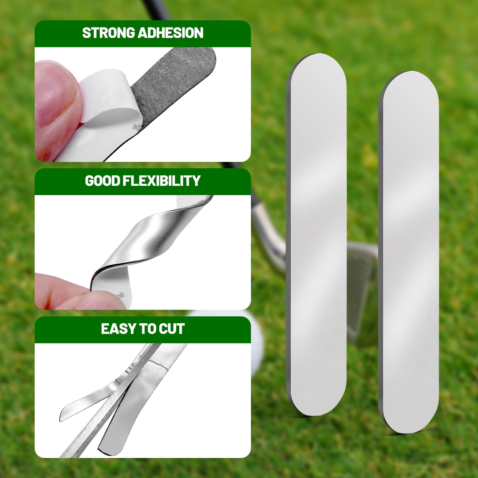 30 Stück Bleiband Selbstklebend Golf, Bleiband für Tennisschläger, Golf Lead Tape Tennis, Vorgeschnittene Gewichtsstreifen Zur Swinggewicht Verbesserung Golf Zubehör Für Schläger & Putter