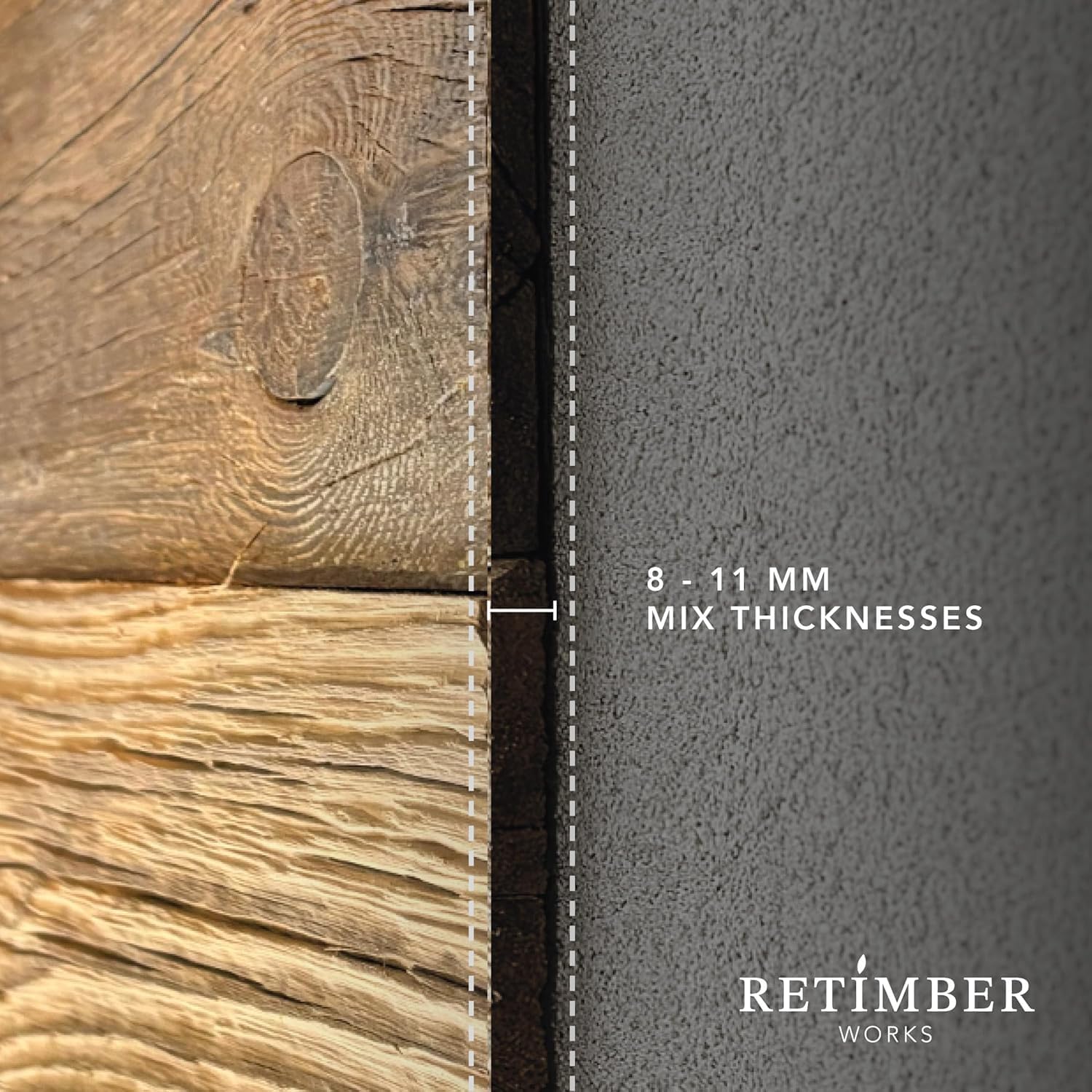 RETIMBER WORKS - Pannelli da parete rustici in legno di pino riciclato, rivestimento murale per interni, effetto legno naturale, 0,8 m² per scatola