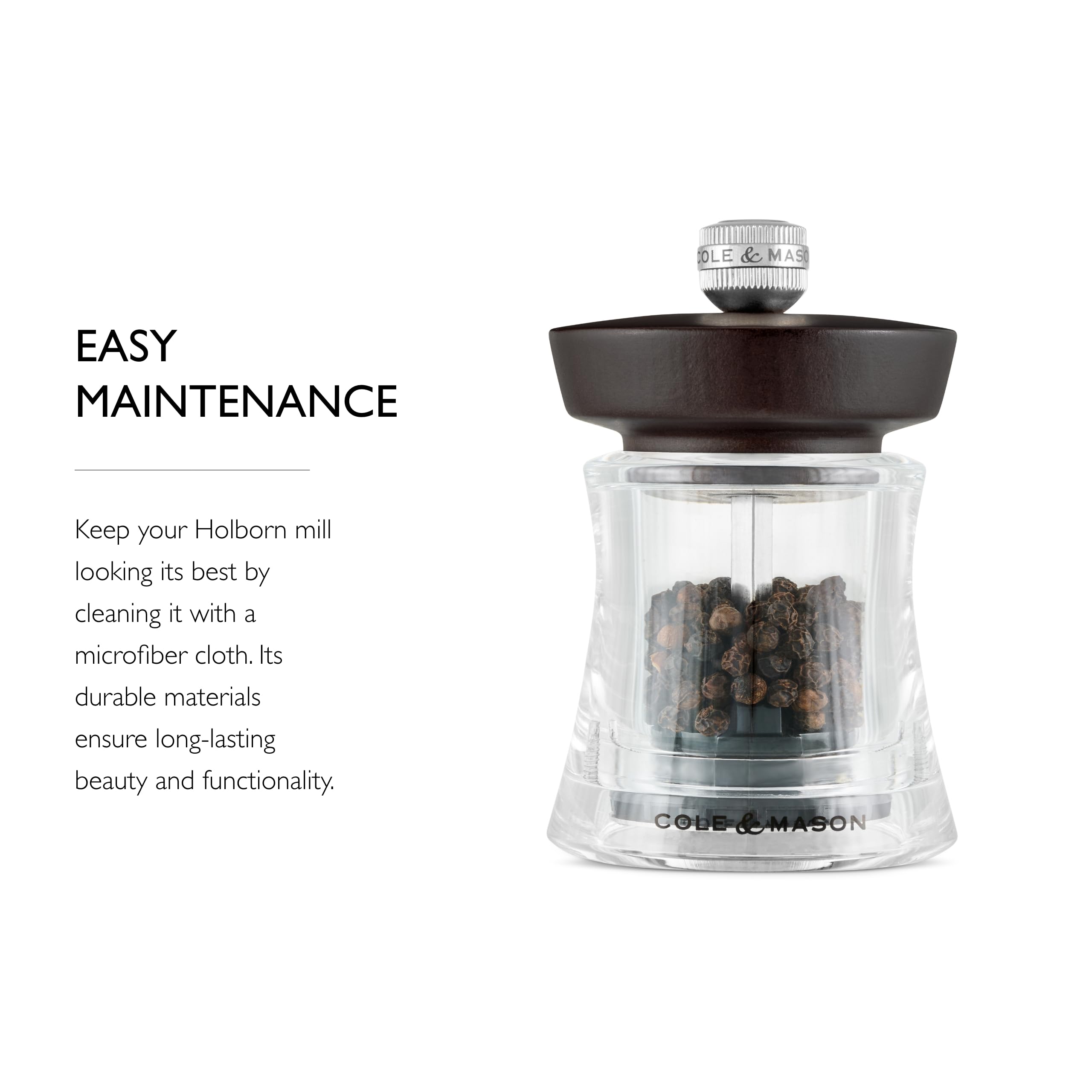 Cole & Mason Holborn Pepper Mill - Adjustable Grind -6 Cole & Mason Holborn Pepper Mill - Adjustable Grind -6