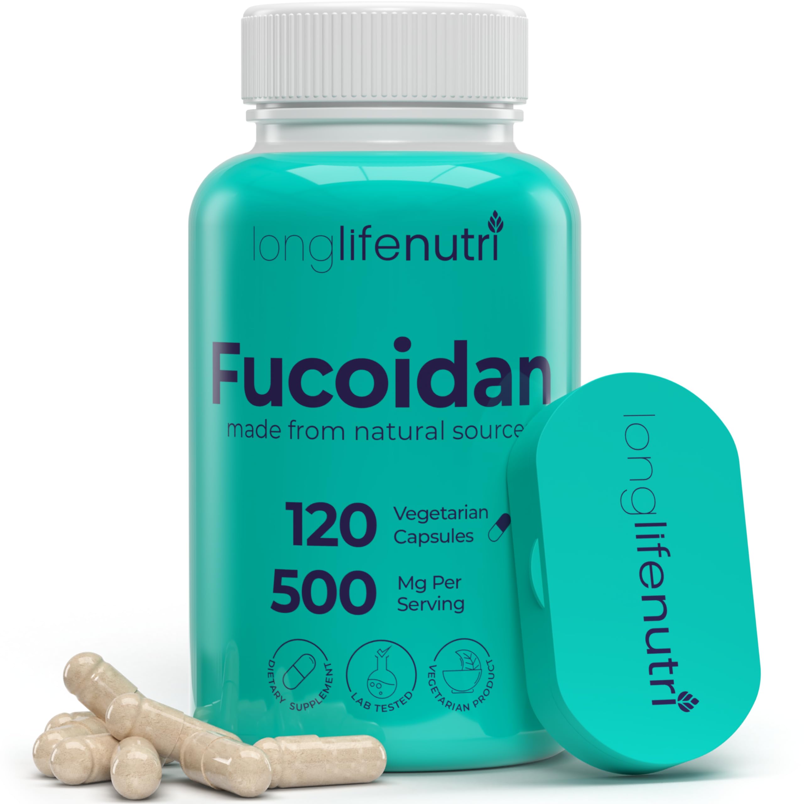 LongLifeNutri Fucoidan 500mg 120 Vegetarian Capsules