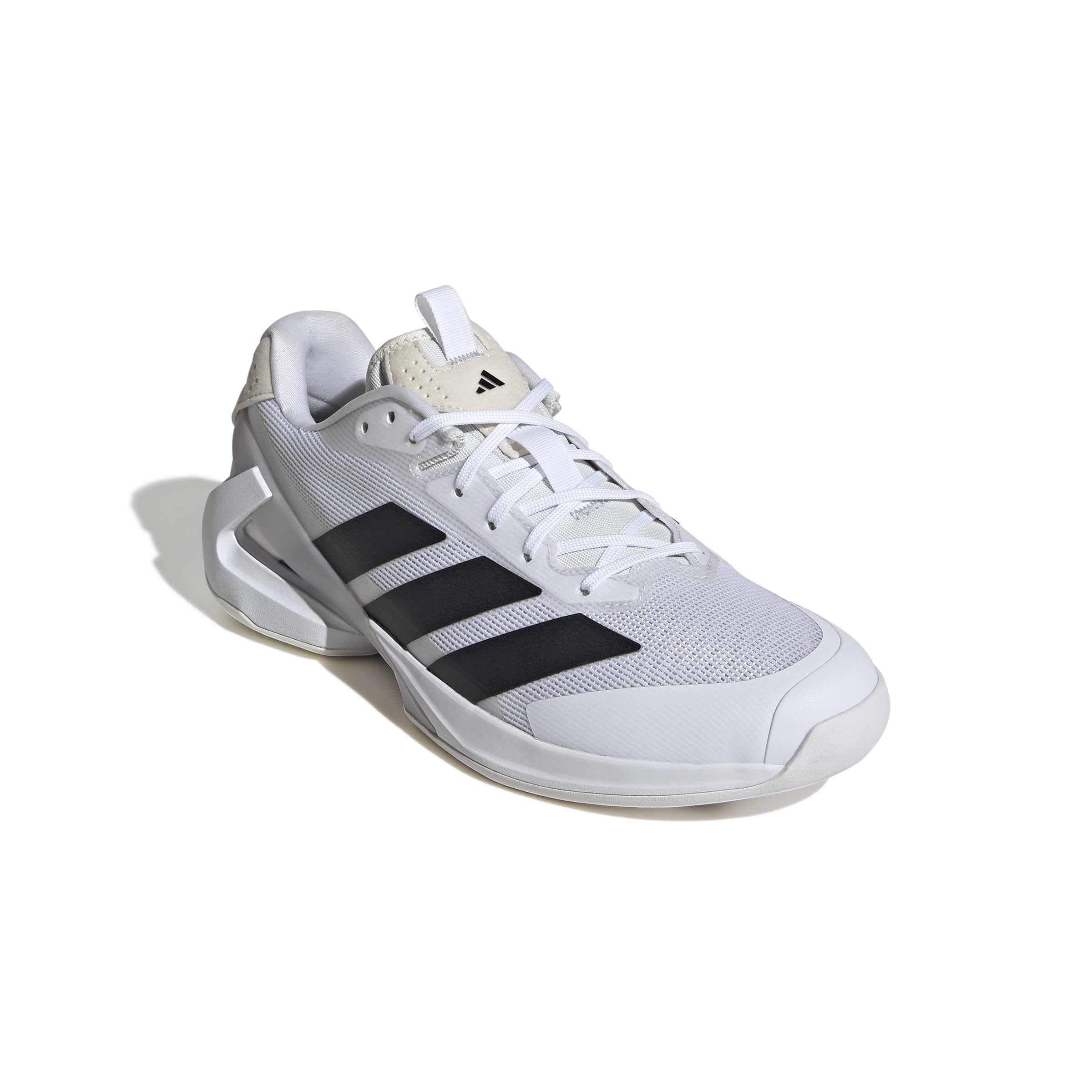 adidas Uomo Adizero Ubersonic 5 Tennis Shoes, Ftwr White/Core Black/Silver Met., 44 2/3 EU