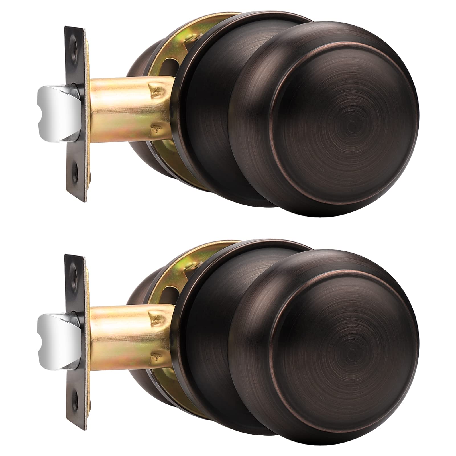 Brushed Nickel Door Knobs - 10 Pack for Interior Doors -14 Brushed Nickel Door Knobs - 10 Pack for Interior Doors -14