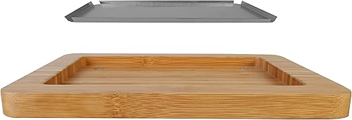 Miniatura 6 de Artestia Plato de bambú para cocinar piedra de filete, bandejas de repuesto para servir, tablero de accesorios de chacutería para fiestas familiares