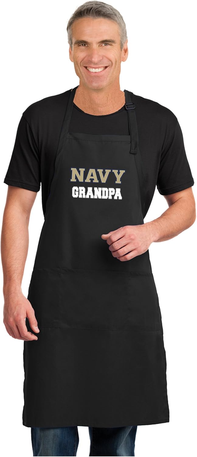 Broad Bay Naval Academy Grandpa Apron LARGE Navy Grandpa Aprons For Men