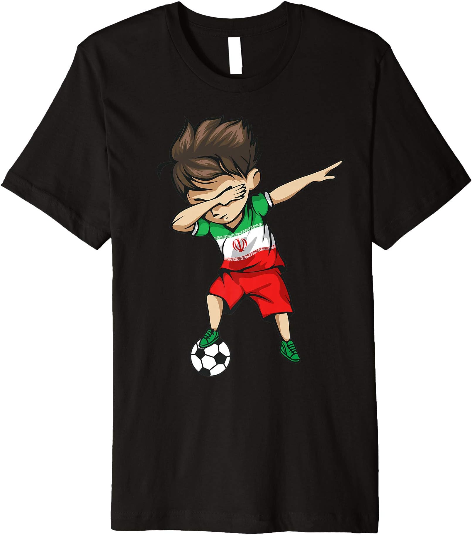 Dabbing Soccer Boy Iran Jersey Shirt - Iranian Football Gift