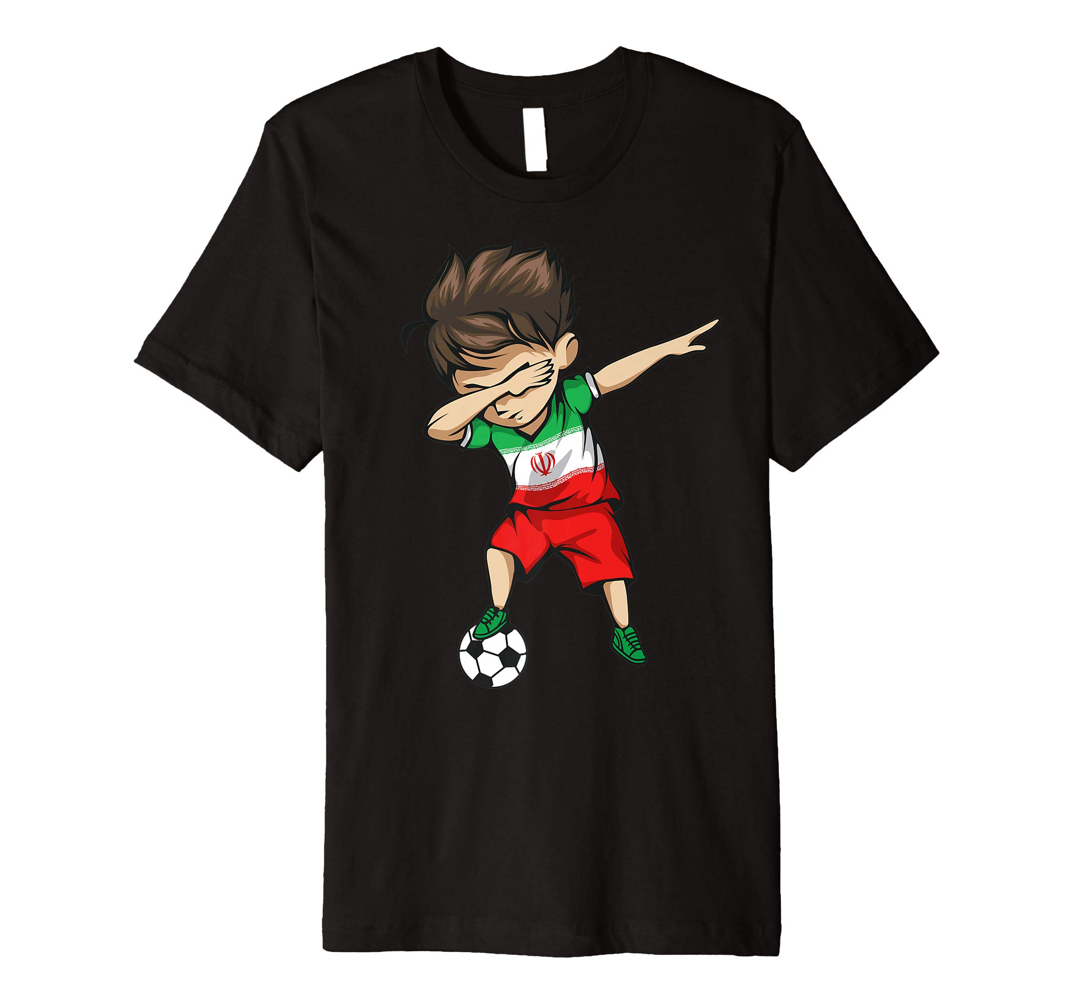 Dabbing Soccer Boy Iran Jersey Shirt - Iranian Football Gift