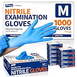 Supmedic Medical Soft Max™ Nitrile Exam Gloves, 1000 Pcs Latex-Free Powder-Free Food Safe Clean Cooking Disposable Glove Blue