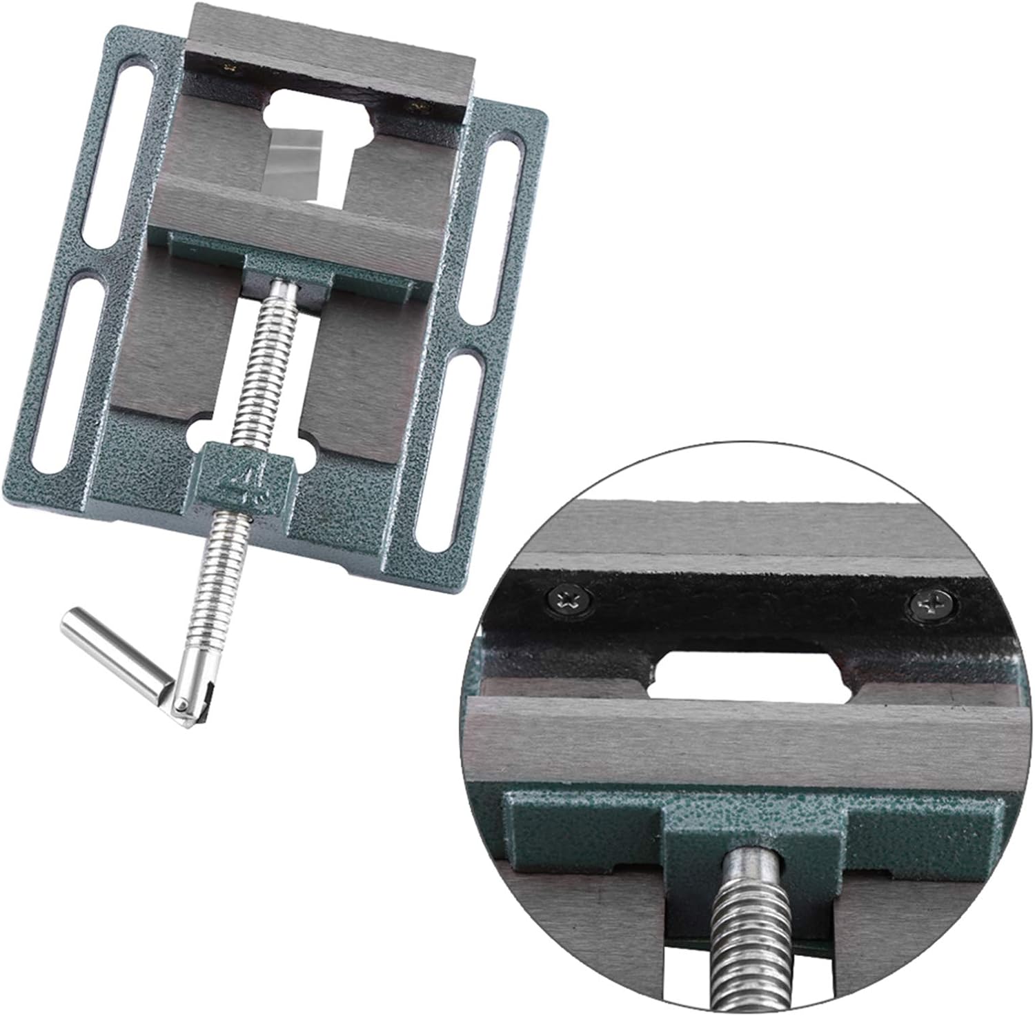 Drill Press Vice, Bench Vise, Drill Press Table, 6 Inch Jaw Width Universal Table Vise, Home Vice Bench Clamp, Portable Clamp-On Vise Bench For Woodworking Metalworking Drilling