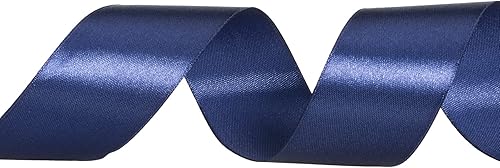 Vista 408 de Cinta de satén sólido azul real de 1 pulgada, cinta de tela artesanal de 50 yardas para envolver regalos, ramos florales, decoración de fiesta
