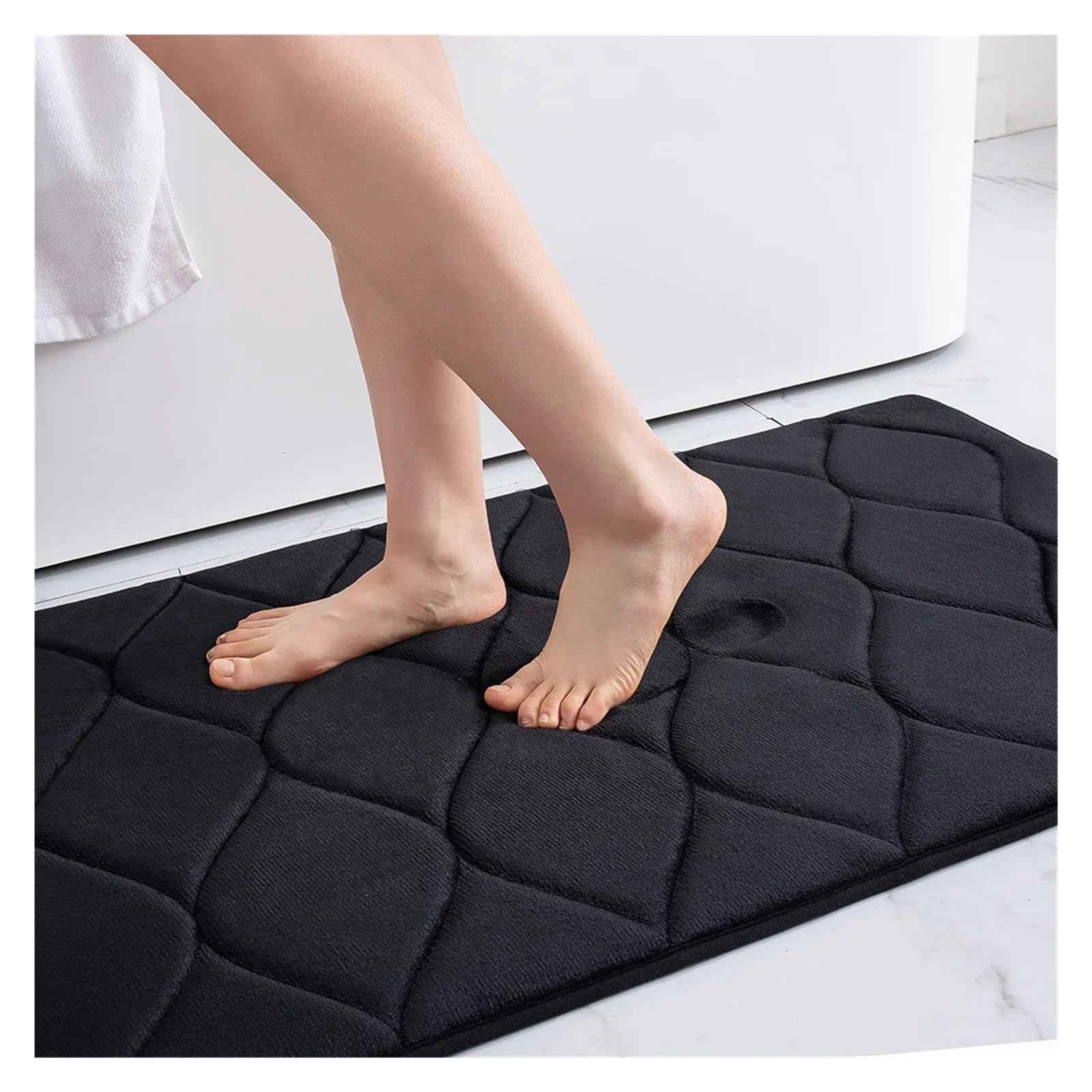 Alfombra Bañera Antideslizante Alfombra de baño de espuma viscoelástica, alfombra de baño absorbente, alfombra de baño, cocina, hogar, alfombra de ducha antideslizante, alfombrillas de terciopelo for