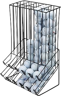 MyGift 90 Capacity Black Metal Miniature Golf Ball Vendor Display Rack