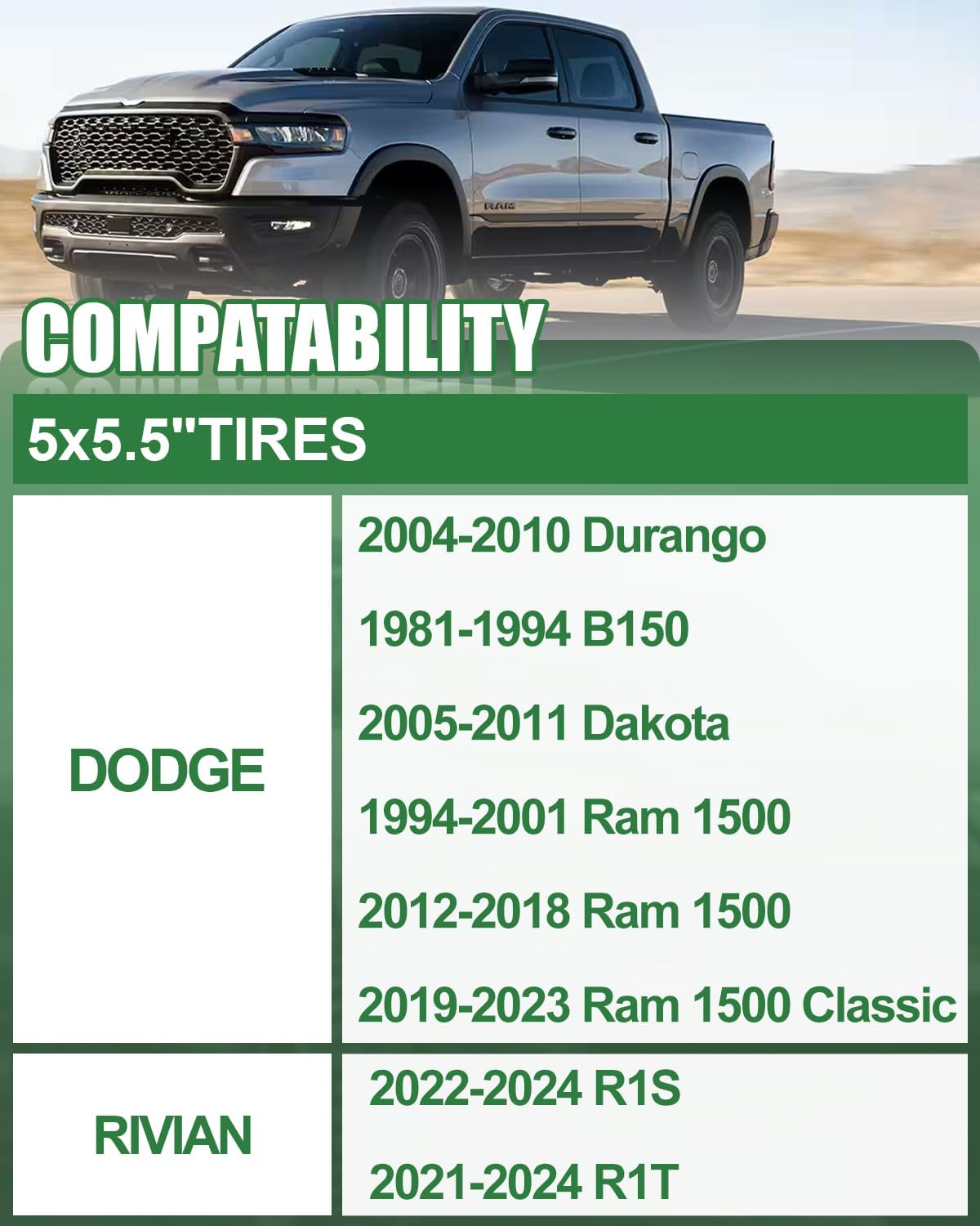 5x5 to 5x5.5 Wheel Adapters for Wrangler Commander Grand Cherokee Journey, 1.25 inch 5x127 to 5x139.7 Wheel Spacers 78.3mm Center Bore 1/2 Studs