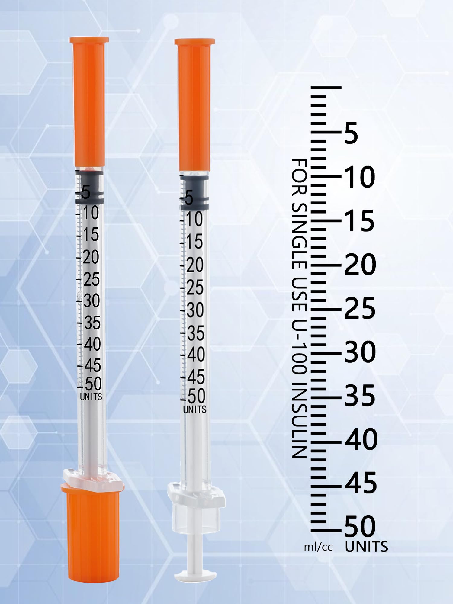 20 Pack 0.5ml Disposable Syringe, 32G 0.5cc 5/16 Inch (8mm) Lab Supplies Syringes, Individually Wrapped — Amazon image 4