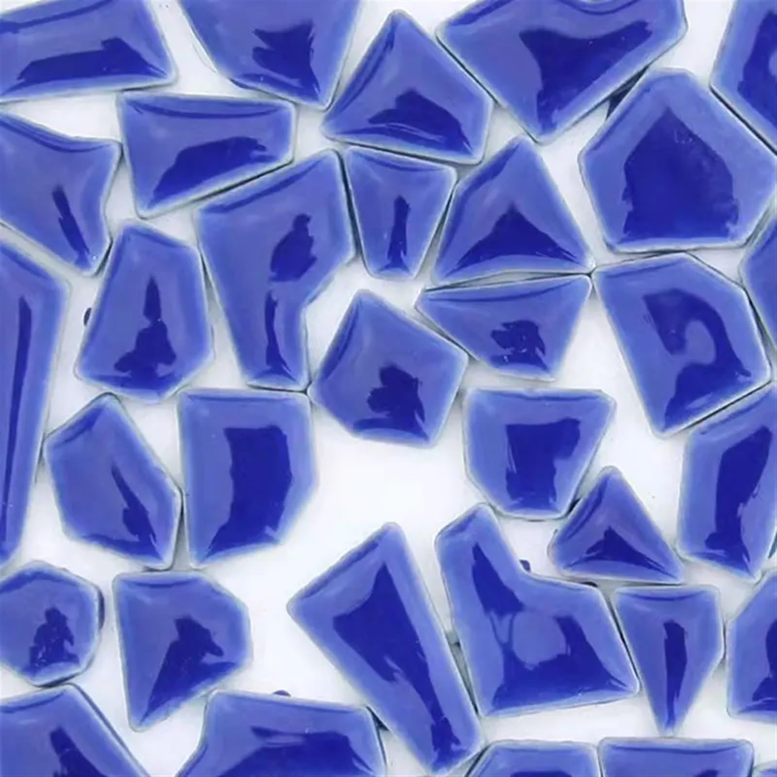 Ekalgretra Blue Mosaic Making Supplies 100G Porcelain Mosaic Tiles Diy Craft Ceramic Making Materials(Blue)