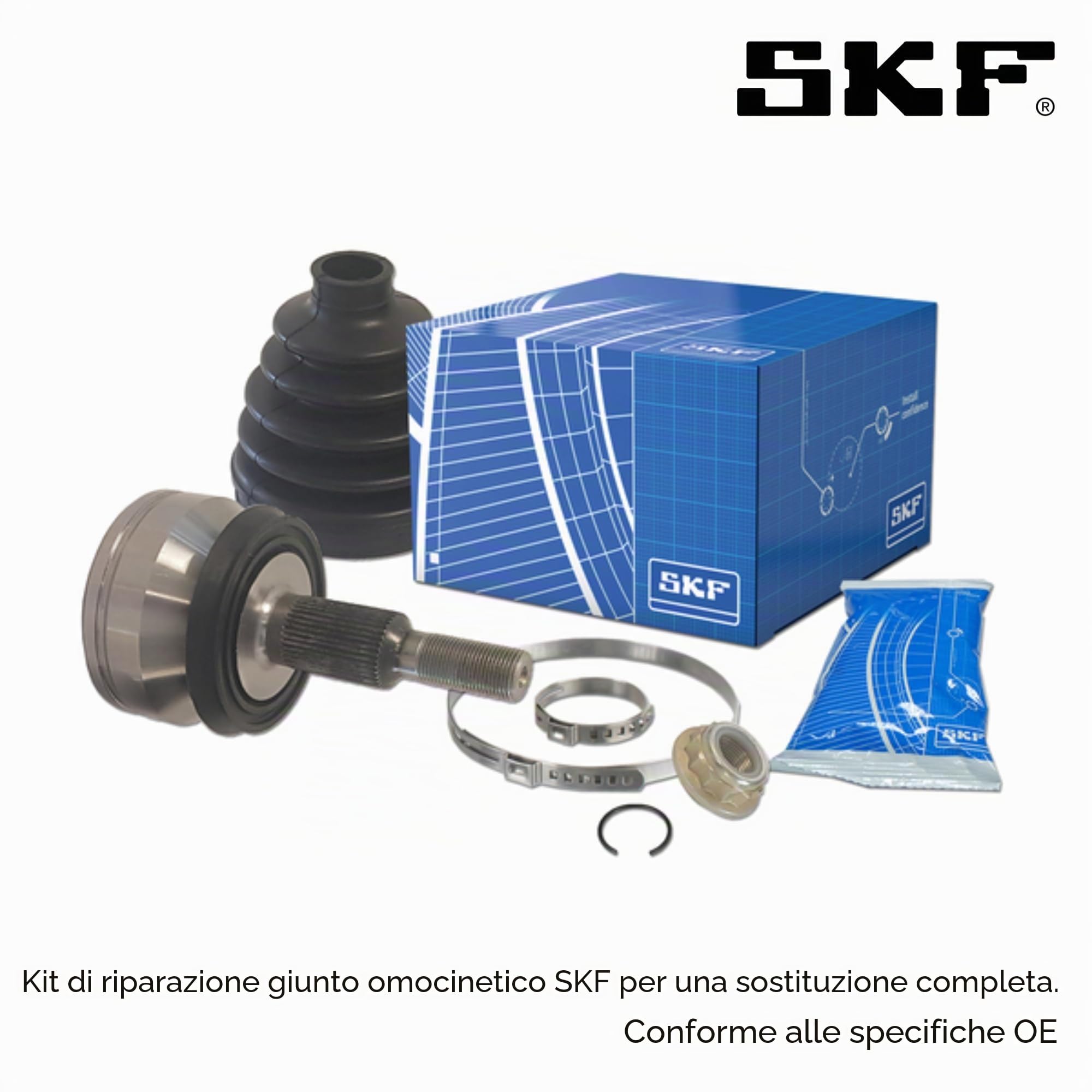 SKF VKJA 5824 Kit Giunti Omocinetici, | Compatibile con: AUDI A3, A3, A3 Cabriolet, A3 Limousine, A3 Sportback, A3 Sportback, Q2, Q3, Q3, Q3 Sportback, SEAT ALTEA