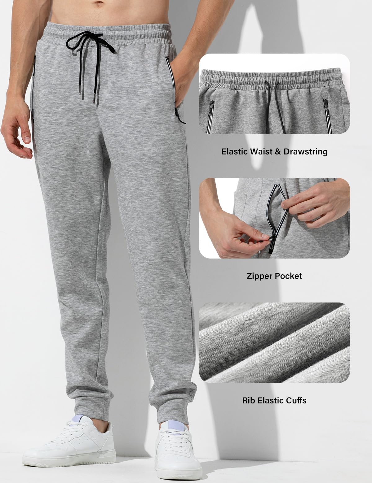Casey Kevin Pantalones Deportivos Hombre Pantalon Trekking Hombre Running Jogger Hombre Pantalon Chandal con Bolsillos Cremallera