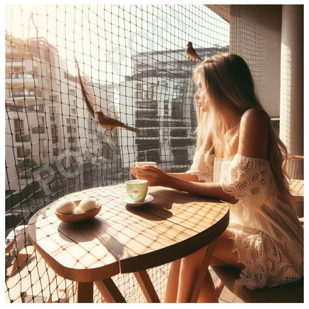 POPI Bird Net/Kabutar Jaali with Complete Installation Kit- Safe Solution to Bird Spikes, All-Year-Protection Pigeon Nets for Balconies, Windows, Garden- Black-4ft x 20ft (B0CLNH3VRG) Amazon Price History, Amazon Price Tracker