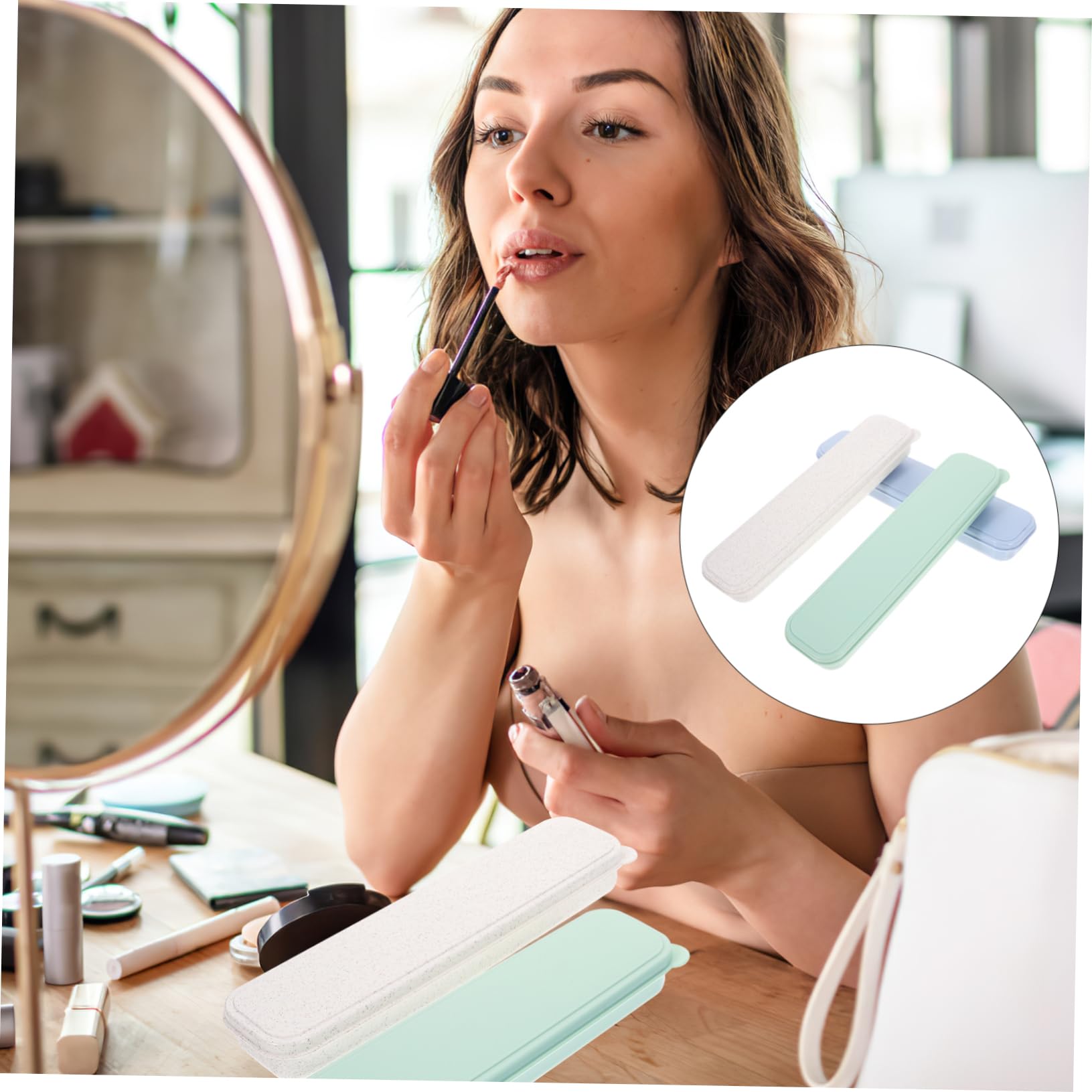 OSALADI 5 Sätze Teiliges Tragbarer Make Up Pinsel Organizer Kosmetik Aufbewahrungsbox Für Reisen Und Unterwegs Vielseitig Einsetzbar Für Kosmetik Und Kleinutensilien 6 Stücke * 5
