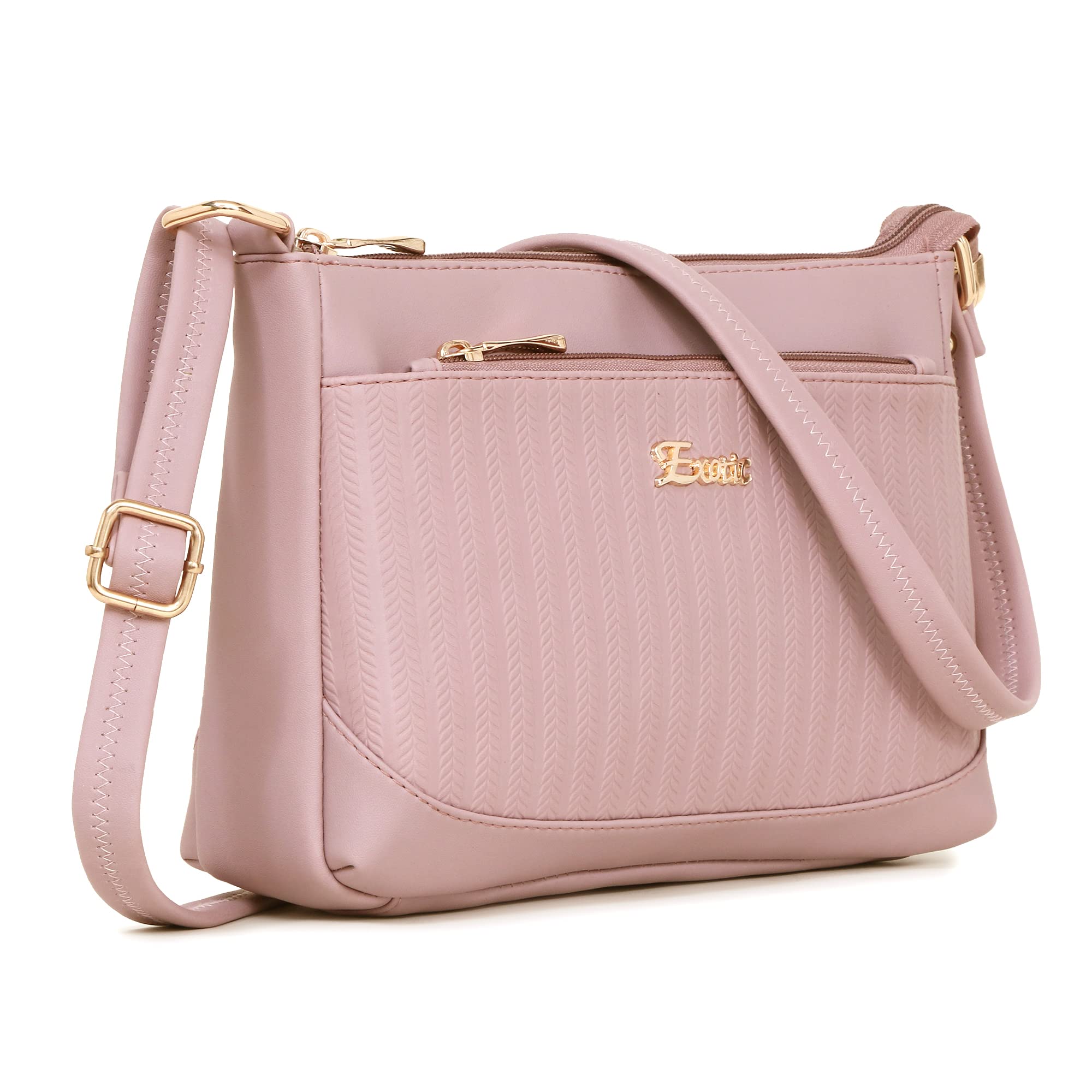 EXOTIC Womens Studded Dual Tone Sling Bag -Green (Pink) (B0BPQTRJFJ) Amazon Price History, Amazon Price Tracker
