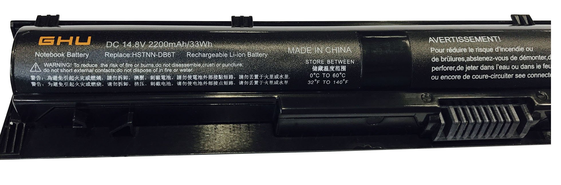 GHU Batteria Sostitutiva Per HP Hstnn-KI04, Lb6S, Lb6T - 14.8V 2200mAh 4 Celle, Per Pavilion 14-ab/15-ab/17-g000 Series