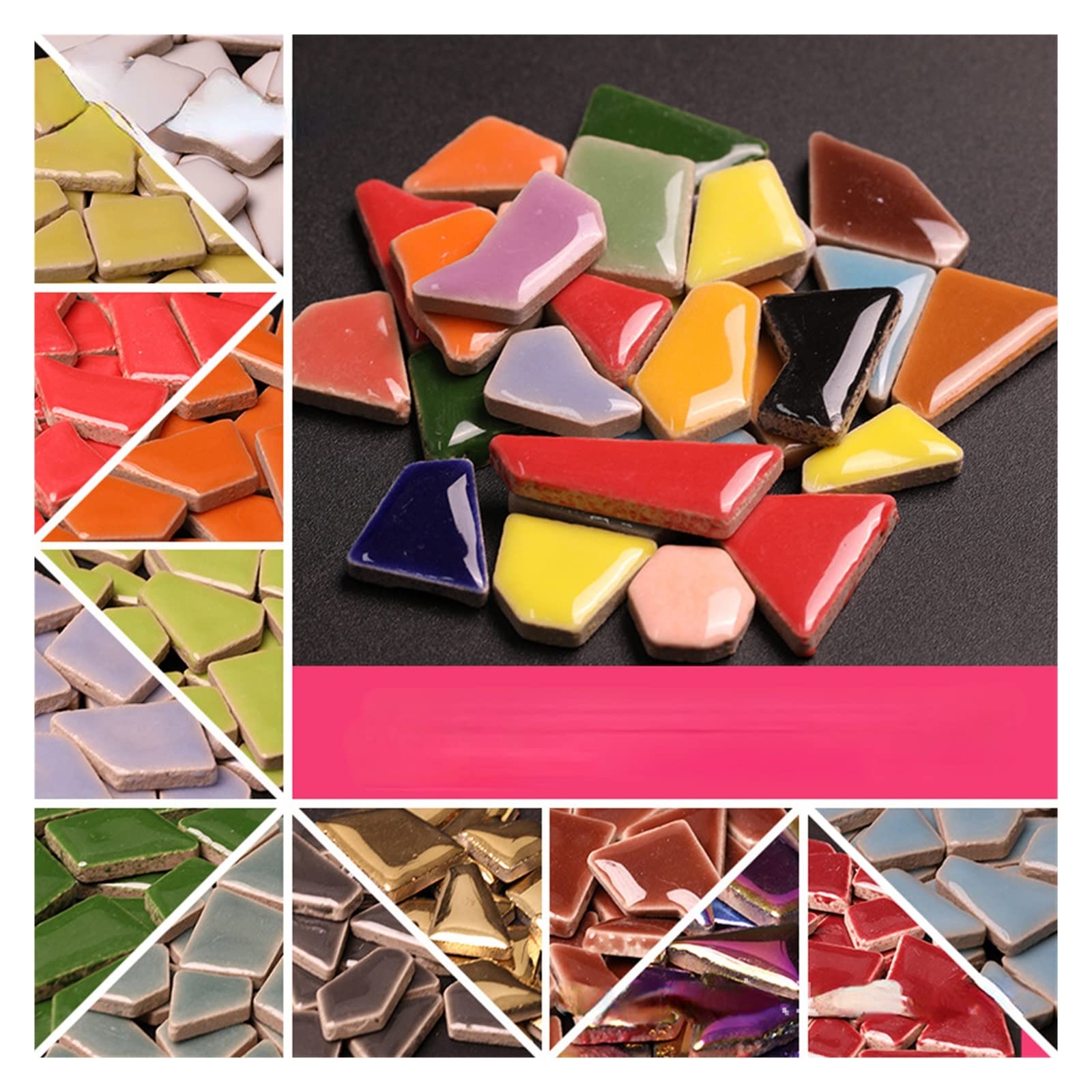 200g Nieregularne ceramiczne płytki mozaikowe Wielokolorowe kawałki mozaiki Kamienie do samodzielnego tworzenia Rzemiosło Hobby Sztuka Dekoracja ścienna domu