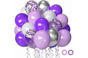Purple White Party Balloons for Festive Occasions