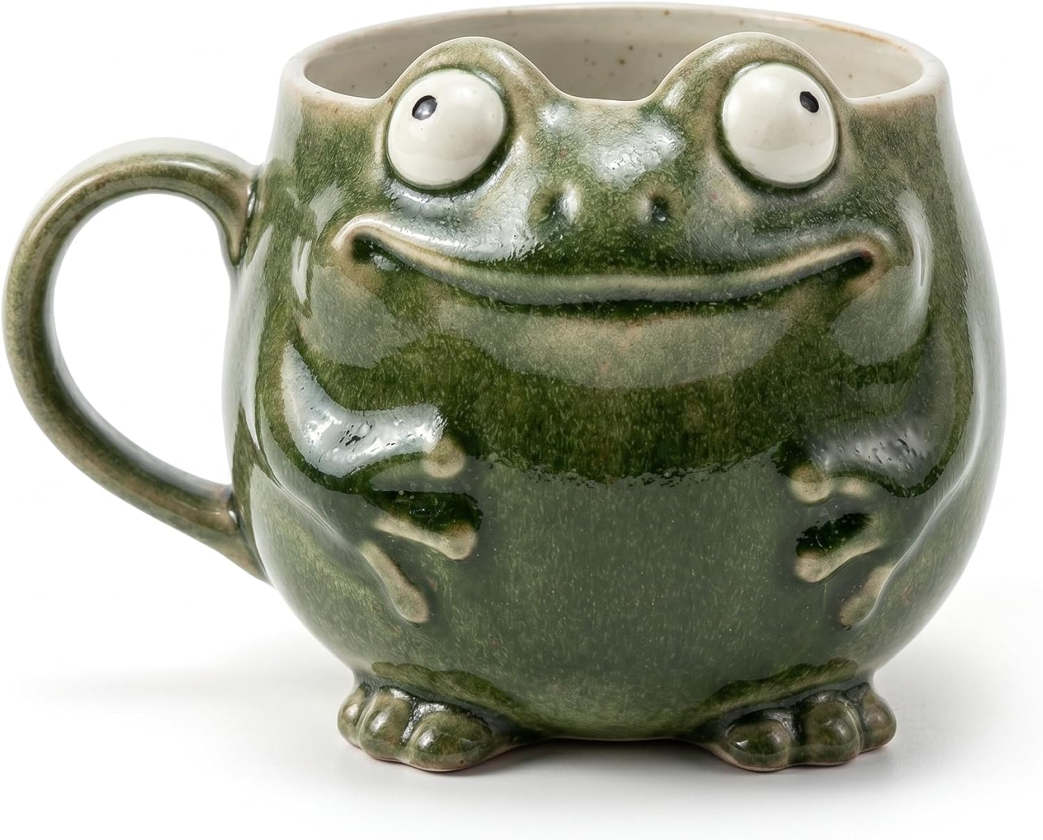 Cute Frog Mug 300ml Ceramic Funny Coffee Mug (GRN)