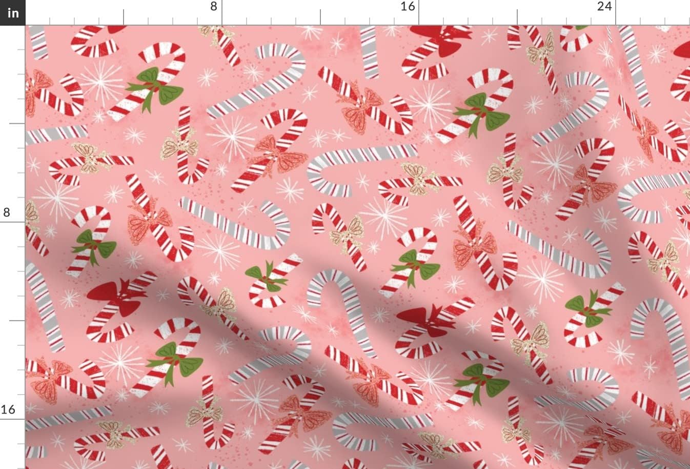 Spoonflower Fabric - Candy Scatter Millennial Pink Christmas Snowflakes Retro Grunge Printed on Upholstery Velvet Fabric Fat Quarter - Upholstery Home Decor Bottomweight Apparel