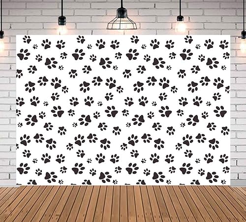 Miniatura 3 de Dibujos animados con temática de pata de cachorro, fondo de fotografía para niños, niños, fiesta de cumpleaños, fondo de foto, baby shower,