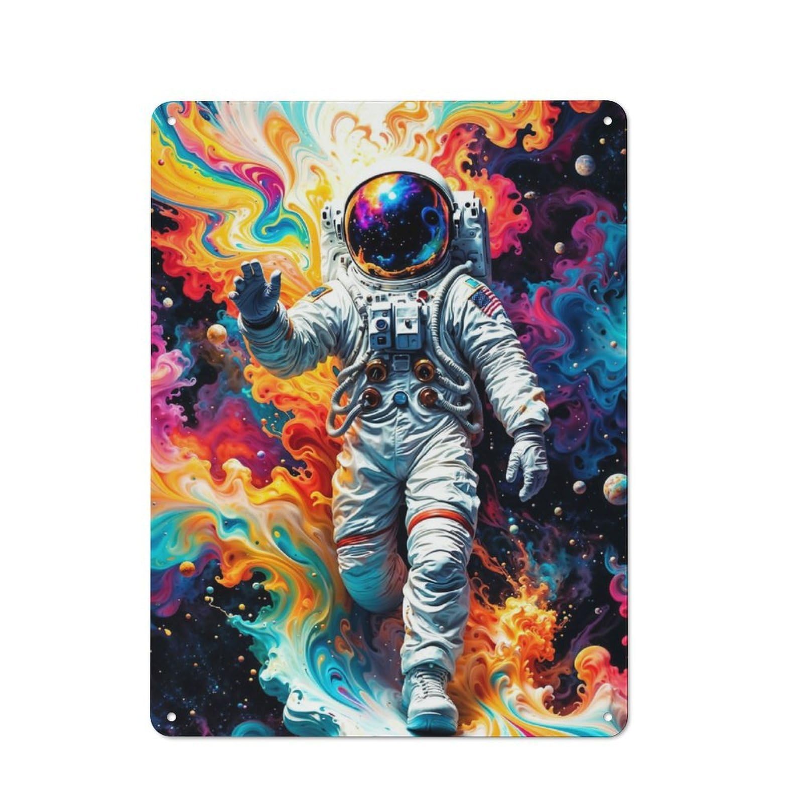 Retro Retro Metal Sign 40x30cm Featuring Astronaut Dream, Old Style Wall Plaque for Lounge, Study, Pub Or Wall Gallery