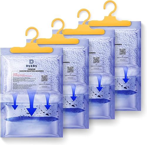 Dry & Dry Paquete de 4 deshumidificadores absorbentes de humedad de alta calidad 7 onzas para deshumidificadores para el hogar, deshumidificadores Dry & Dry Paquete de 4 deshumidificadores absorbentes de humedad de alta calidad 7 onzas para deshumidificadores para el hogar, deshumidificadores