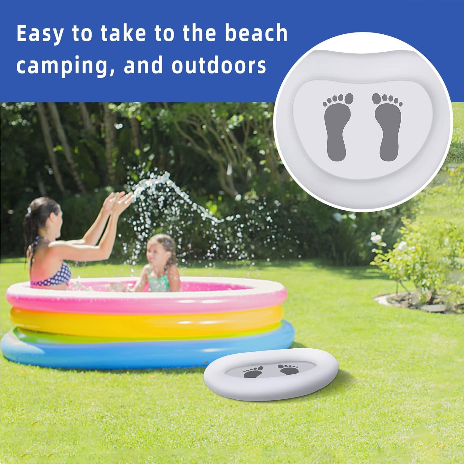 Lot de 2 piscines gonflables 87 x 65 cm - Pour piscine, spa ou piscine hors sol