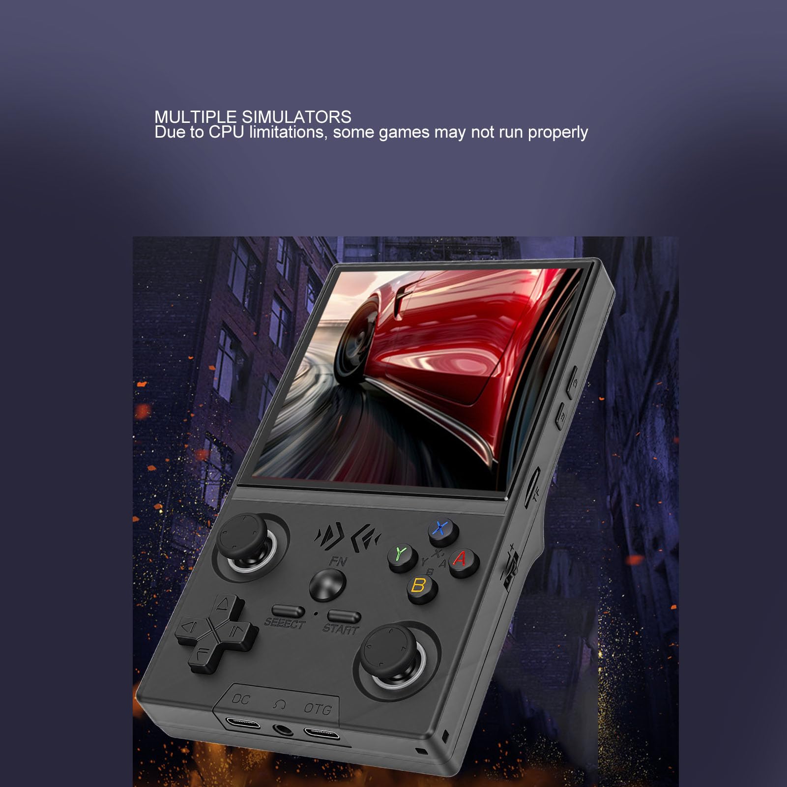 Handheld-Spielekonsole, WiFi Open Source, 4 Zoll HD-Bildschirm, 720 X 720, Tragbare Retro-Videospielkonsole, 4000 MAh, Unterstützung für Linux Open Source System (128G)