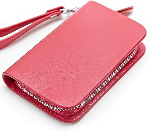 Amazon Co Jp 5colors 財布 カード クラッチ バッグ コンパクト 大量の鍵をスマートに携帯 牛皮 本革 ストラップ付 キーポーチ キーケース ピンク シューズ バッグ