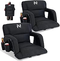 Vista 1 de LILYPELLE Wide Stadium Seats with Back Support, Thick Bleacher Chairs with Comfy Cushion, 6 Reclining Positions Stadium Chair Bleacher Chairs with