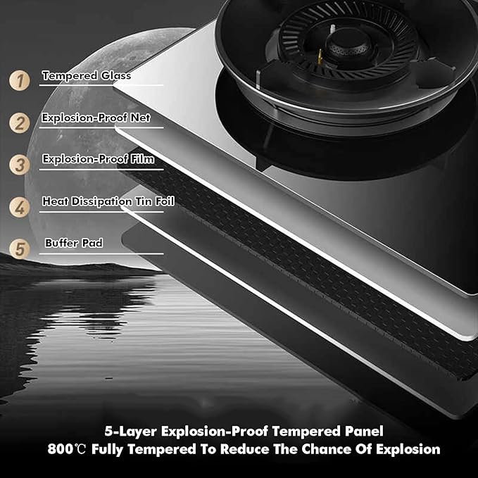 Estufa de Gas 1 Quemador, Vidrio Templado, Multigas, Empotrable o Sobremesa miniatura 8