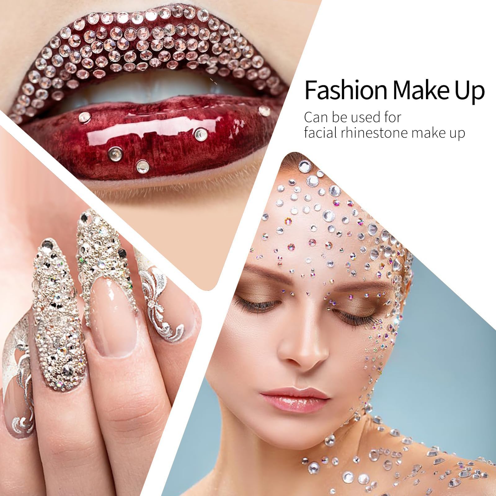 3000 sztuk cyrkonie 7 rodzajów błyskawicy Rhinestone Termoleps Rhinestone Klejenie Rhinestone Szkło Wklej cyrkonie Tekstylia do Ubrania i Obuwie Prezenty DIY (srebrny)