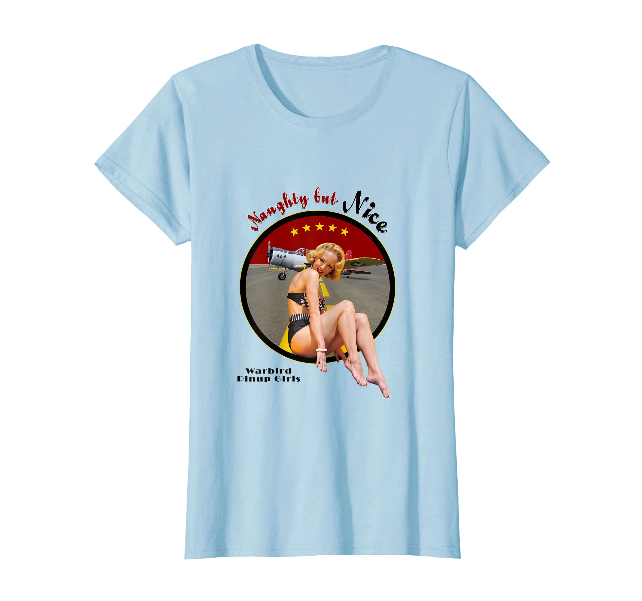 Amazon | Naughty But Nice - ノーズアート 航空ピンナップガール T