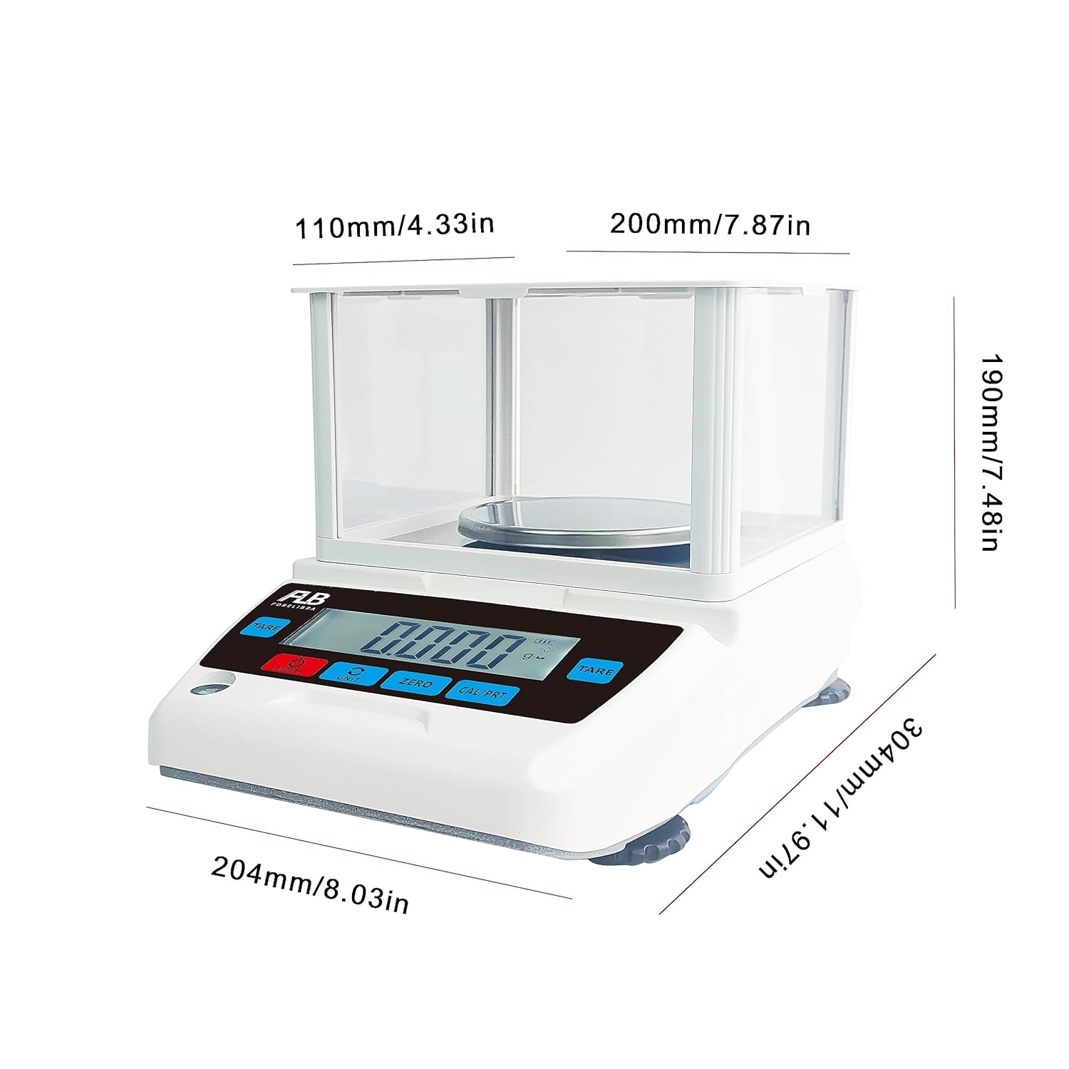 Lab Analytical Balances High Precision Gn CT Unit 100g x 0.001g Accuracy Digital Electronic Scale with 100g Calibration and Windshield